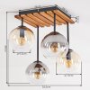 Koyoto globe ceiling light, 4-light boho retro design for dining and living room