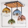 Koyoto 4-light globe ceiling light for dining room, vintage ceiling fixture