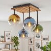 Koyoto 4-light ceiling light with globe shades, E14, boho retro design