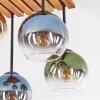 Koyoto 4-light ceiling light with globe shades, E14, boho retro design