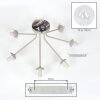 Gastor 7-light ceiling light, round globe ceiling lamp, E14, 82 cm diameter