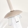 Modern cluster globe light Gastor with four clear glass shades, ø 15 cm