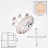 Basto ceiling light with 4 woven-look globe shades, boho ceiling lamp