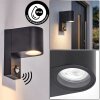 Outdoor wall light Kingstown, modern semi-circle head with motion sensor, IP44