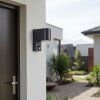 Outdoor wall light Kingstown, modern semi-circle head with motion sensor, IP44