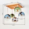 Gastor 5-light globe ceiling light with slatted ceiling plate, E14, Ø 39 cm