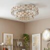 LED Ceiling Light Seloria, tiered ring, faceted amber and clear glass, 2700–6000 Kelvin