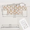 LED Ceiling Light Seloria, tiered ring, faceted amber and clear glass, 2700–6000 Kelvin
