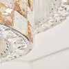 LED Ceiling Light Seloria, tiered ring, faceted amber and clear glass, 2700–6000 Kelvin