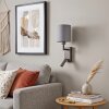 Turil LED wall reading light for bed with fabric shade and rotatable reading arm