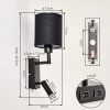 Turil LED wall light set of 2, bed reading light with rotatable lamp head