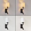 Turil LED wall light with fabric shade and adjustable reading lamp with switch