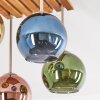 Koyoto 4-light globe ceiling light with slatted square canopy, E14 sockets