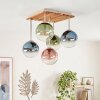 Gastor ceiling light with 5 globe shades, boho vintage semi-flush design
