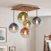 Gastor ceiling light with 5 globe shades, boho vintage semi-flush design