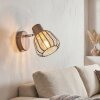 Keldor reading wall light with adjustable cage shade and on/off switch
