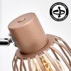 Keldor reading wall light with adjustable cage shade and on/off switch