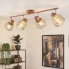 Keldor 4-light ceiling spotlight with open cage shades, rotatable E27 heads