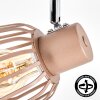 Keldor 4-light ceiling spotlight with open cage shades, rotatable E27 heads