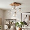 Koyoto 5-light globe shade ceiling light with E14 fittings and layered canopy
