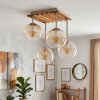 Koyoto 4-light globe ceiling light with staggered shades for living room