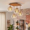 Koyoto 4-light globe ceiling light with staggered shades for living room