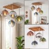 Gastor 4-light ceiling light with spherical shades, boho retro for living room