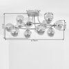 Chehalis globe ceiling light, 12-light round design, Ø 76 cm, Scandinavian