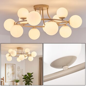 Chehalis globe ceiling light, 12-light round design, Ø 76 cm, Scandinavian