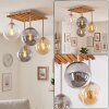 Scandinavian 2-Light Ceiling Spotlight Safari with Conical Slotted Sand Shades