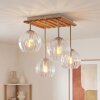 Koyoto 4-light dining room ceiling light with ribbed globe shades, E14