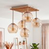 Koyoto 5-light ceiling light, Boho ceiling lamp with staggered hanging globes