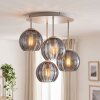 Koyoto retro round ceiling light, 4-light globe design, E14 sockets, ø 38 cm