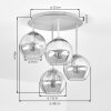 Koyoto 4-light globe ceiling light, round E14 cluster style, diameter 38 cm