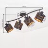 Tallaboa 4-light ceiling light, adjustable spot heads with lattice shades