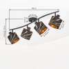 Alsen ceiling spotlight, 4-light ceiling light with rotating shades, 81 cm length