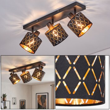 Alsen 3-Light Ceiling Spotlight with Rotating Shades, E14, Modern Scandinavian