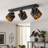 Alsen 3-light ceiling spotlight with striped shades for living room