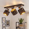 Alsen 3-light ceiling spotlight with striped shades for living room