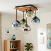 Gastor 5-light ceiling light with globe shades, retro dining room lamp
