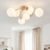 Chehalis globe ceiling light, 6-light semi-flush ceiling light, ø 64 cm