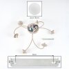 Chehalis globe ceiling light, 6-light semi-flush ceiling light, ø 64 cm