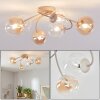 Chehalis globe ceiling light, 6-light G9 ceiling lamp, Ø 58 cm, retro style