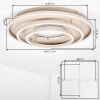 Melin round LED flush mount ceiling light Ø 51.1 cm with modern triple ring design