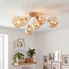 Chehalis 6-light globe ceiling light, Ø 64 cm, modern retro living room light