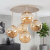 Chehalis globe ceiling light, round 5-light G9 fixture, ø 45 cm, retro style