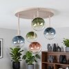 Chehalis modern retro ceiling light, 5-light globe cluster design Ø 43 cm
