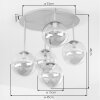 Chehalis globe ceiling light, 5-light ceiling fixture with G9 fittings, ø 45 cm