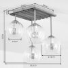 Koyoto 4-light ceiling light with globe shades, vintage boho living room lamp