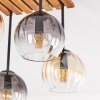 Koyoto 4-light living room ceiling light with globe shades, E14, retro boho